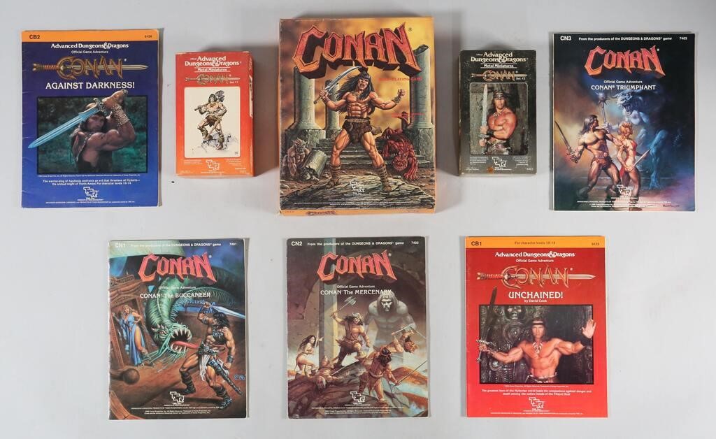 8 TSR CONAN RPG  MINIATURES AND