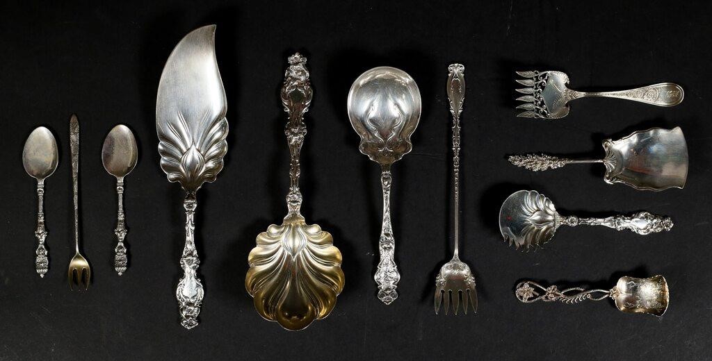 11 SILVER SERVING PIECES11 pieces 3ad3af