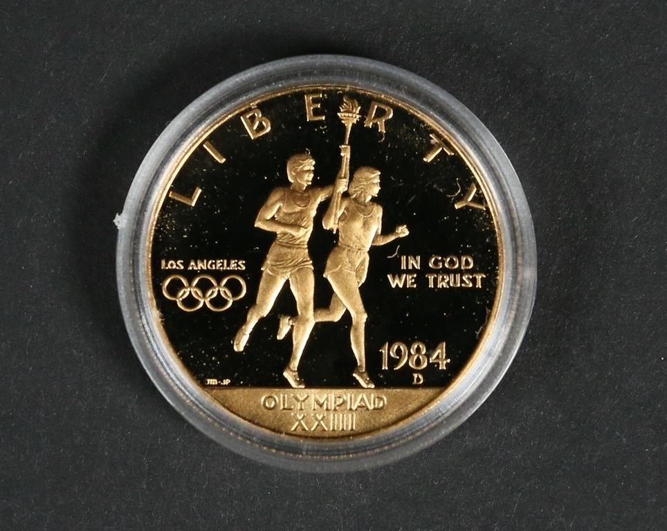 1984 OLYMPIC GOLD TEN DOLLAR COIN 3ad42d