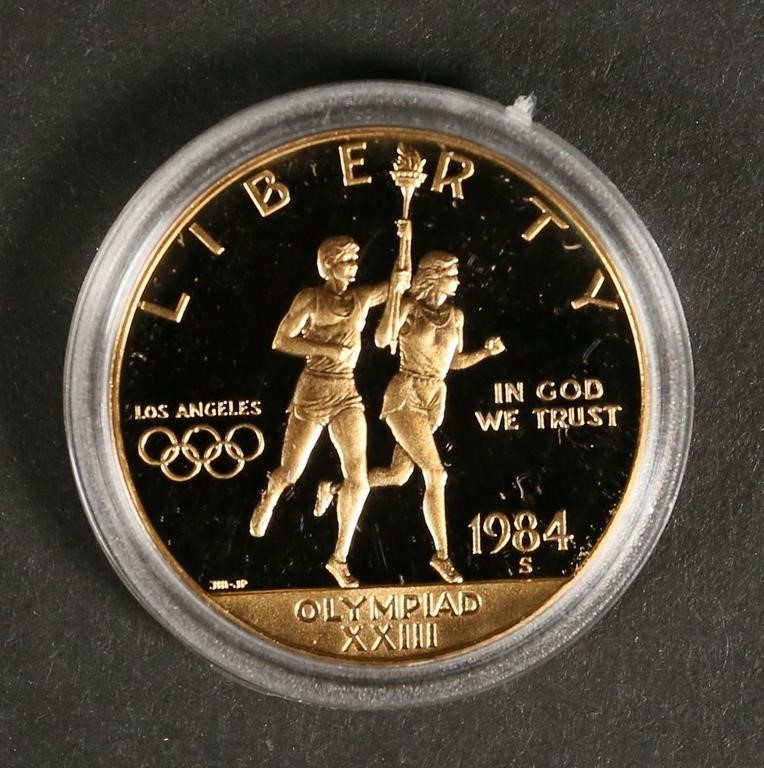 1984 OLYMPIC GOLD TEN DOLLAR COIN PROOFMint