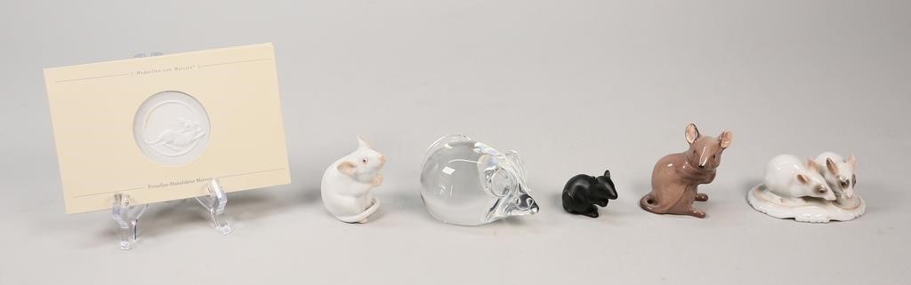 MICE GROUPING LALIQUE MEISSEN HERENDPorcelain 3ad438