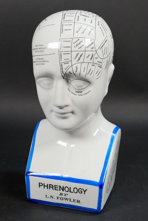 L.N. FOWLER PHRENOLOGY HEAD LUDGATE