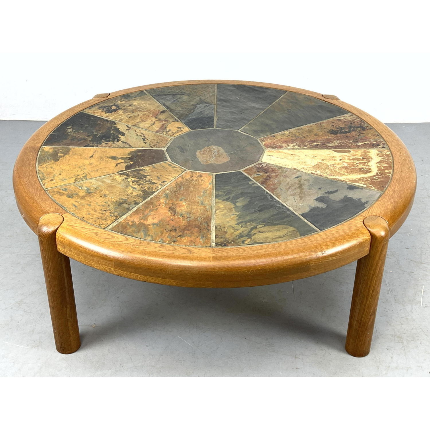 Danish Modern Teak Round Cocktail 3ad5a0