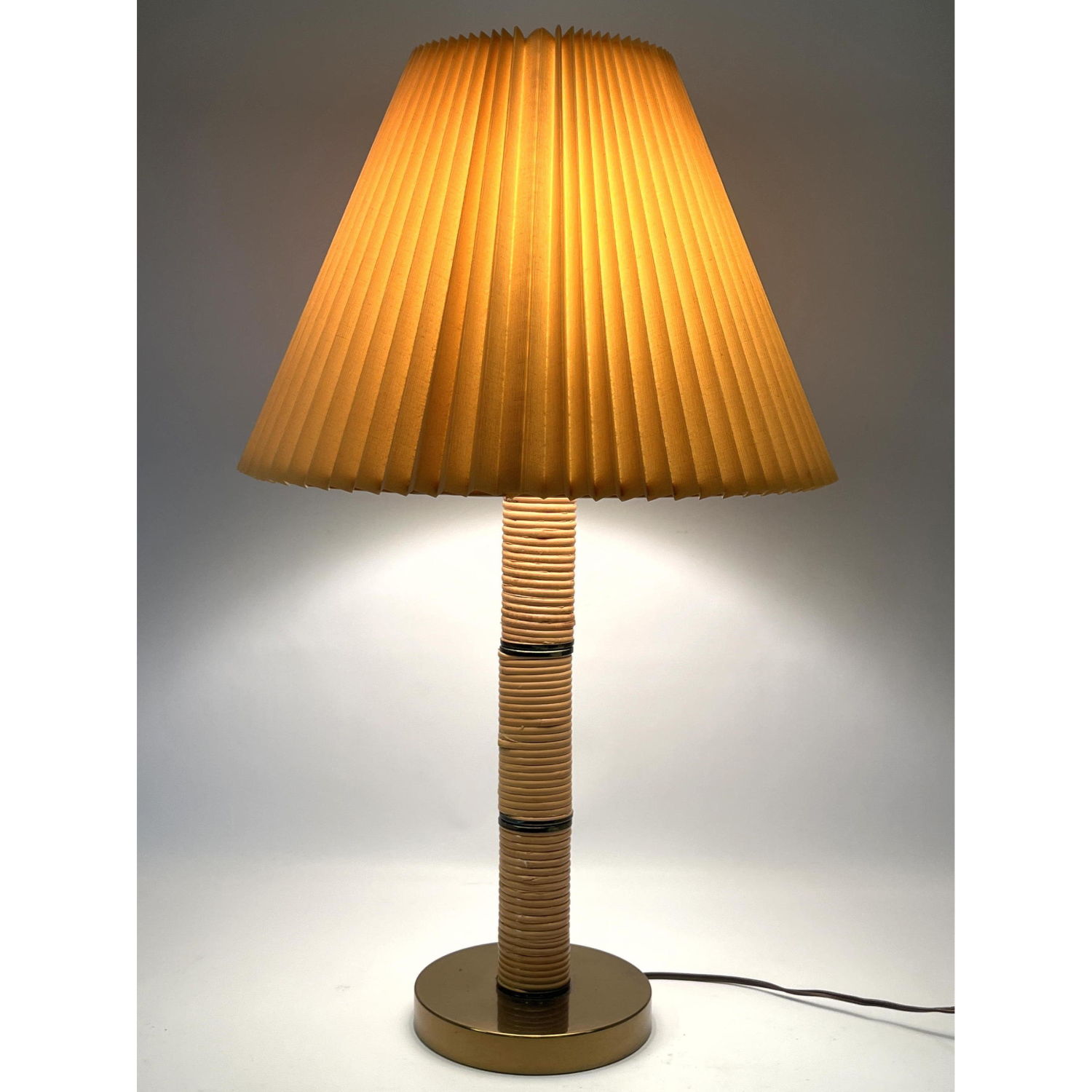 Rattan Wrapped Table Lamp Modernist 3ad5ef