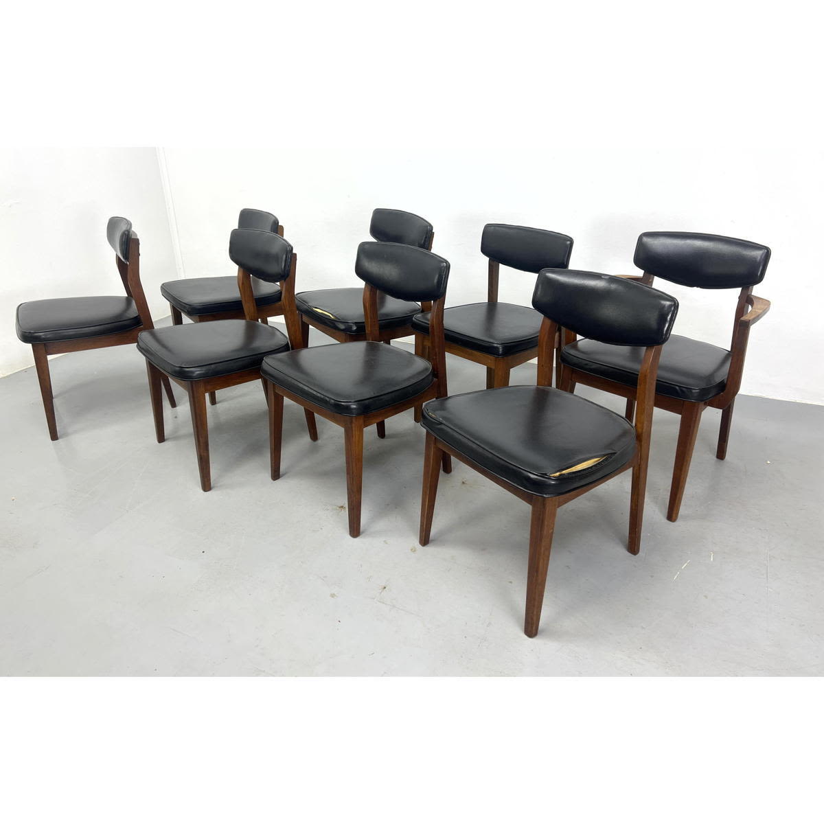 Set 8 Modern Dining Chairs Black 3ad604