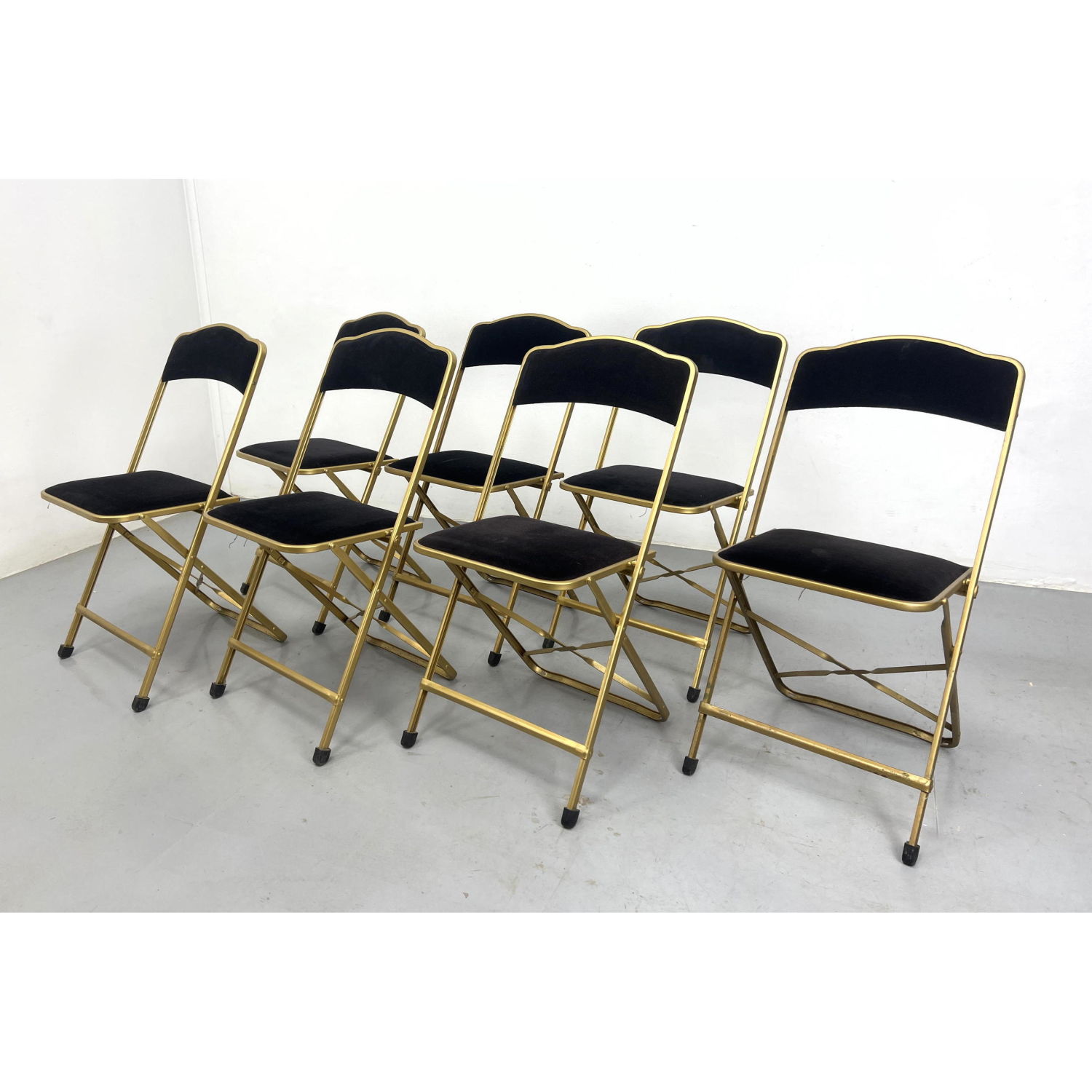 7 pc Fritz Vintage folding chairs  3ad657