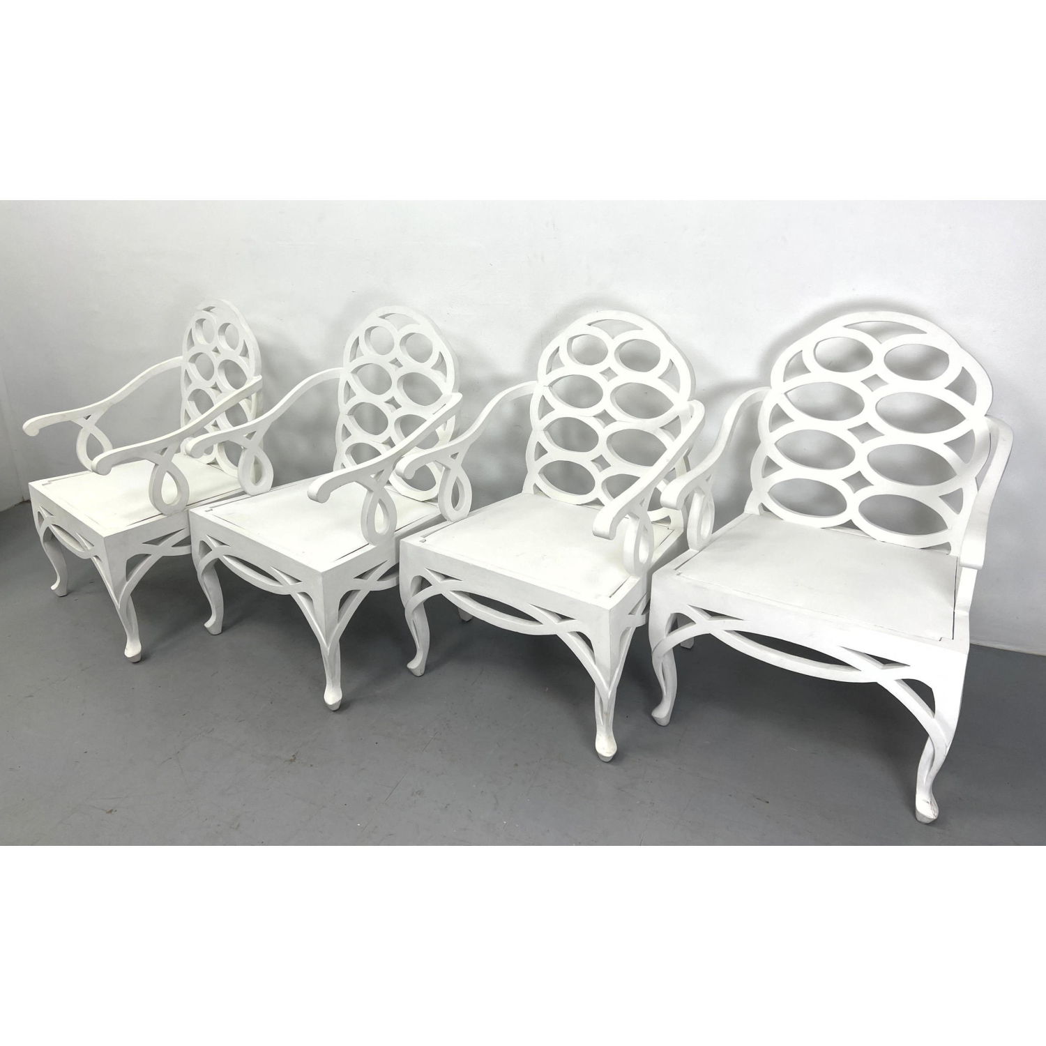 Set 4 Designer Arm Dining Chairs  3ad69d
