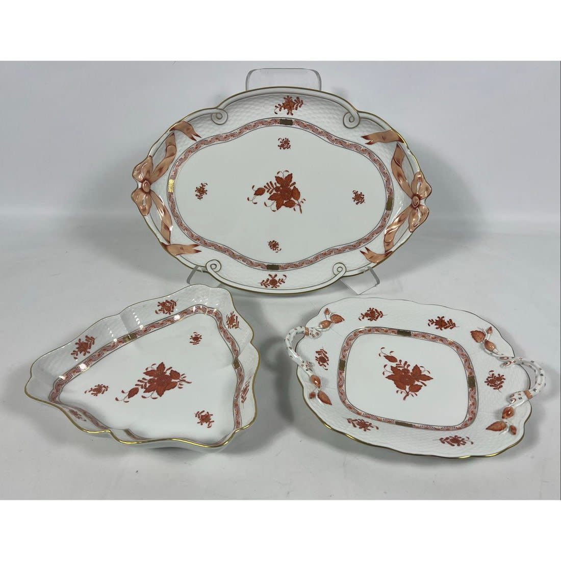 3pc HEREND Hungary Porcelain Table 3ad6b9