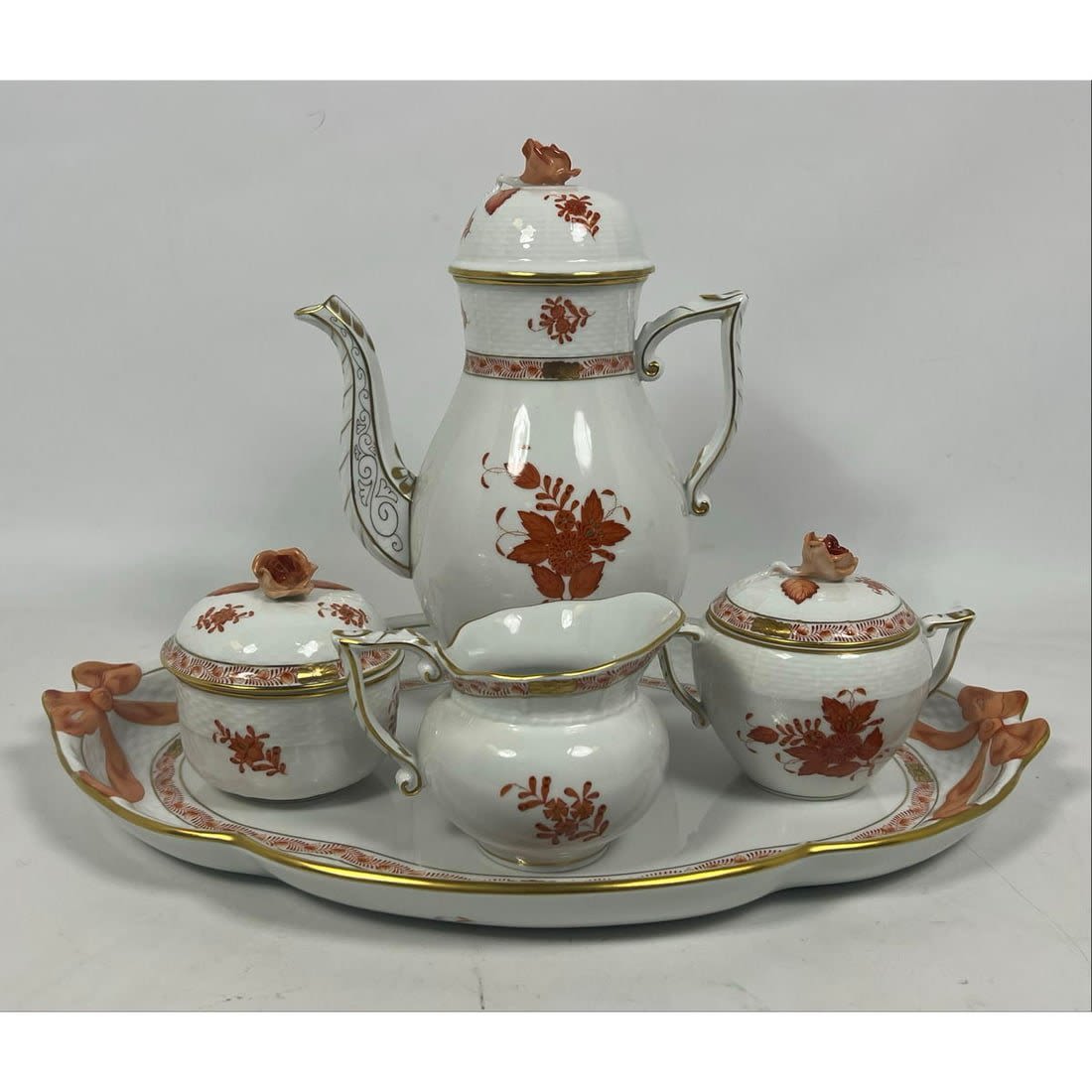 5pc HEREND Hungary Porcelain Coffee 3ad6bd