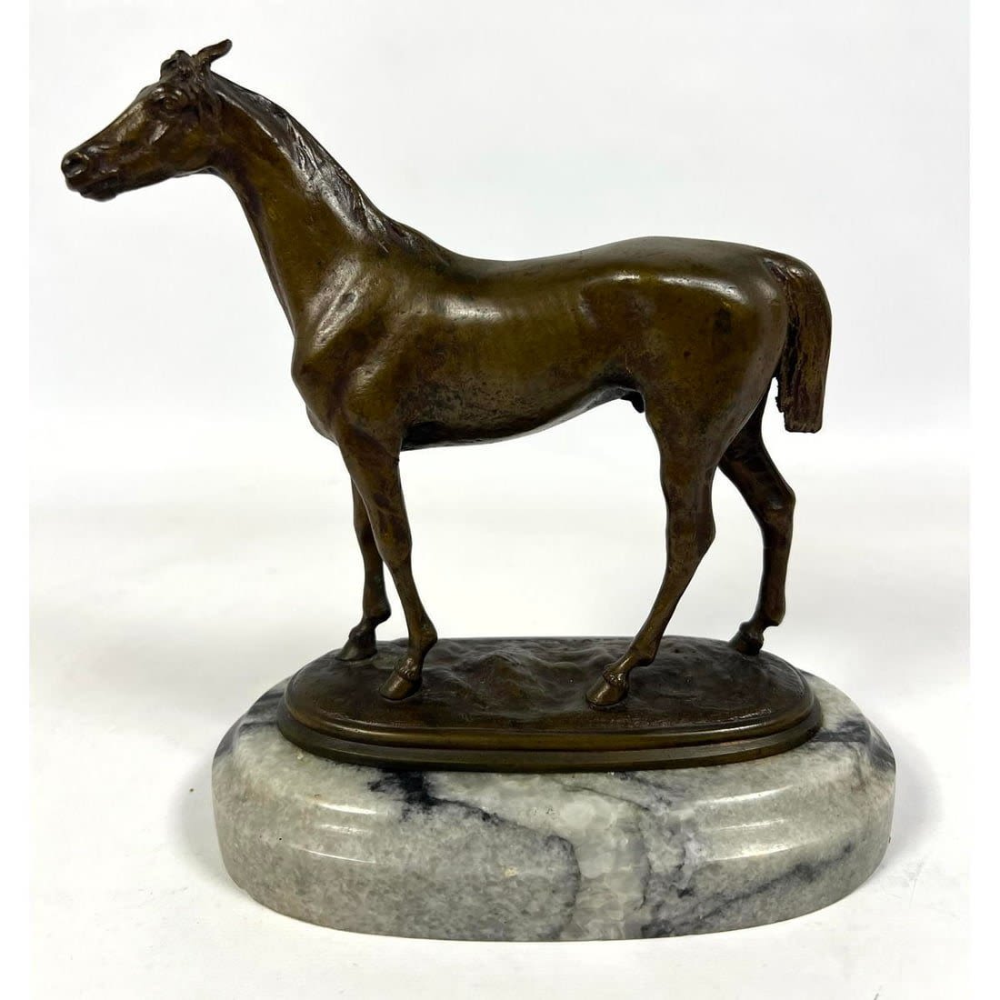 Bronze Horse Sculpture, Signed.