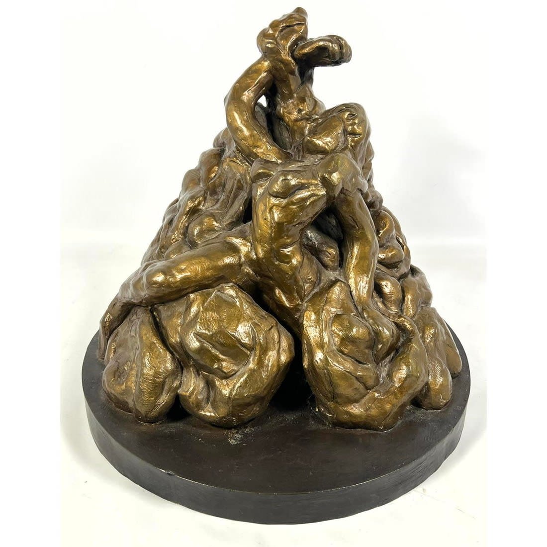 Signed RM Heavy Bronze Figural