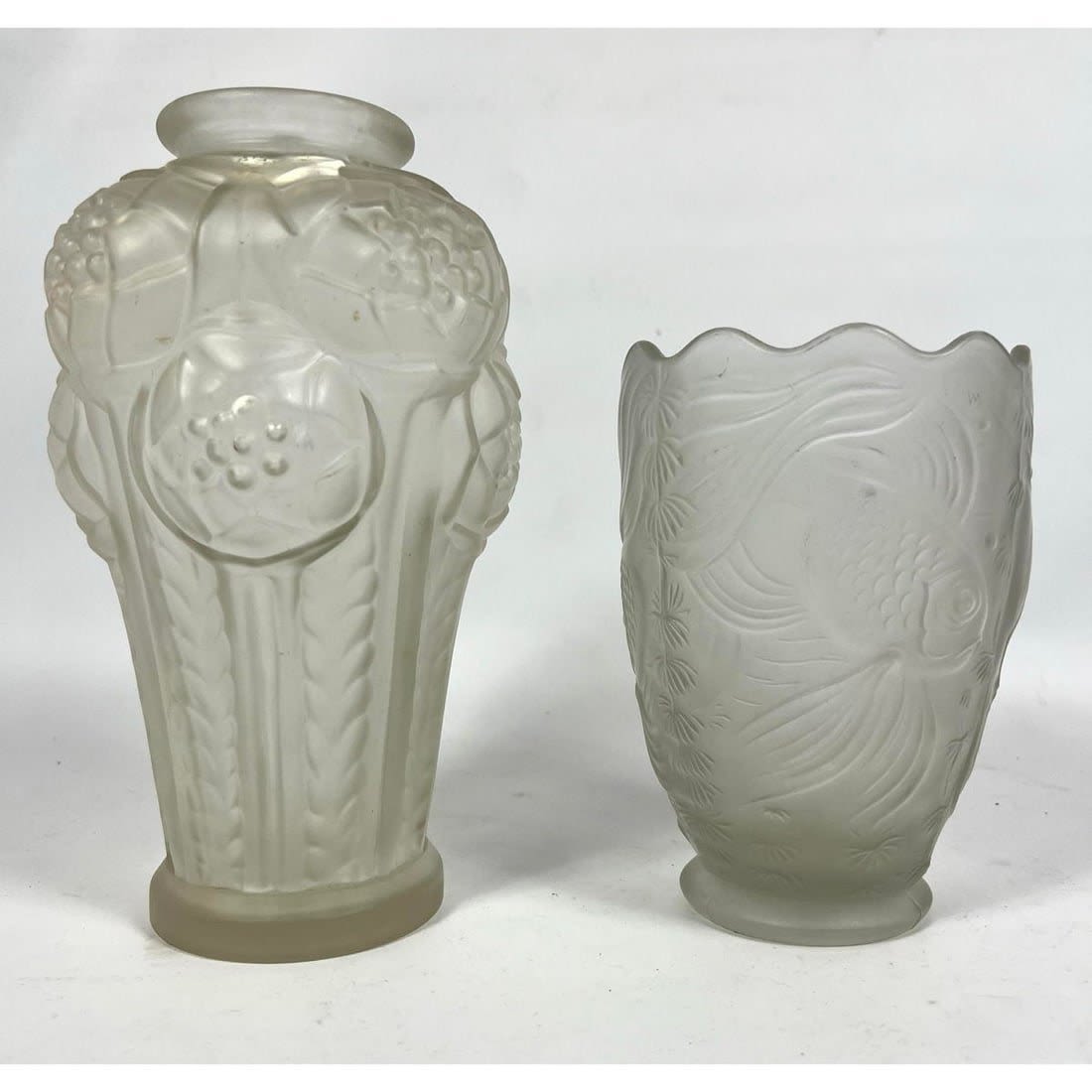 2pc Frosted Crystal Lalique style 3ad721