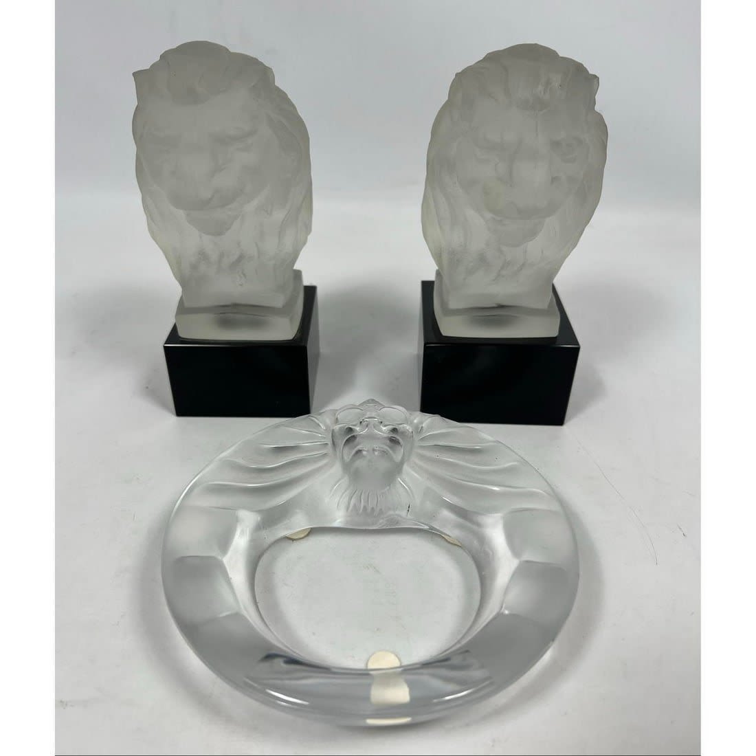 3pc French Crystal Lions LALIQUE 3ad723
