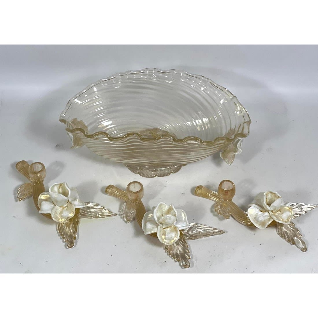 4pc Italian Murano Art Glass Center 3ad72a