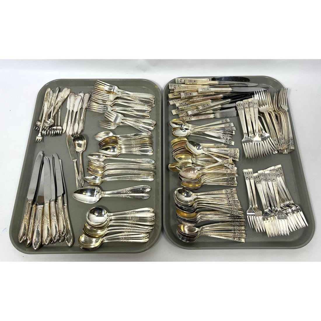 Large Group of Mixed Silver Plate Flatware.