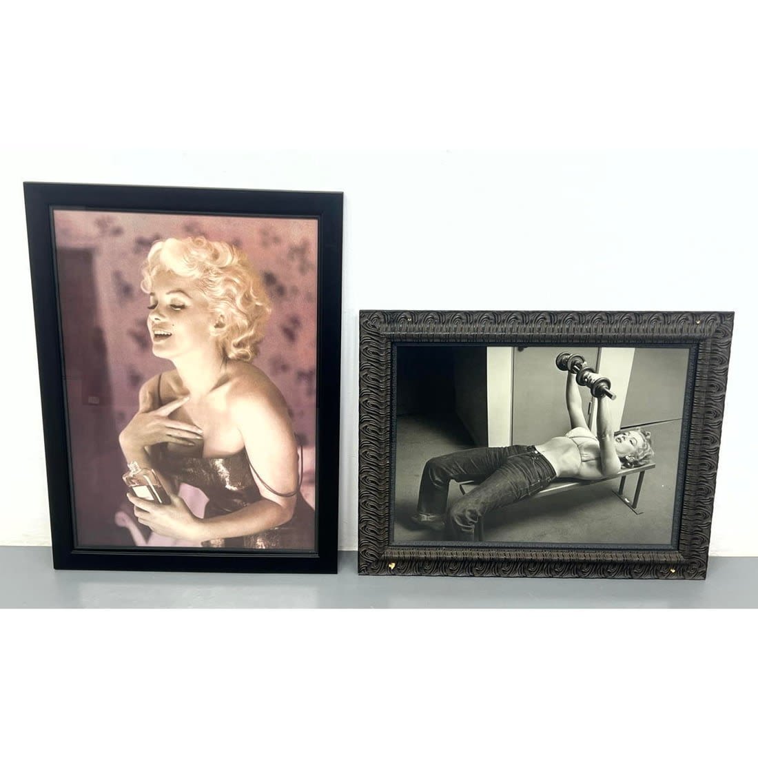 2pc Framed Pictures of Marilyn Monroe.