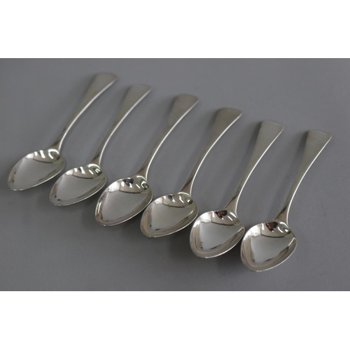 Set of six Georgian sterling silver