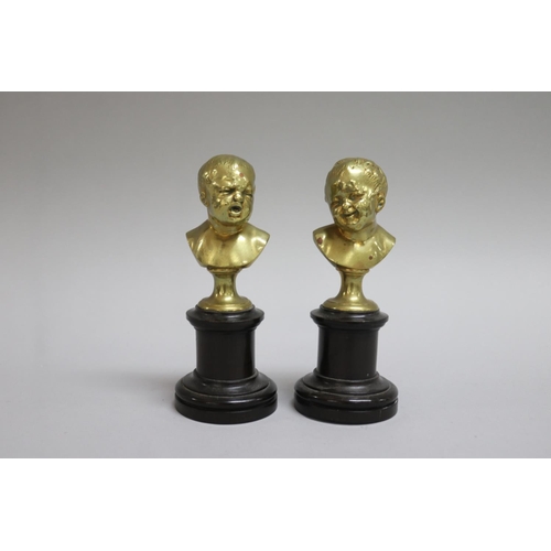 Pair of antique French cast brass