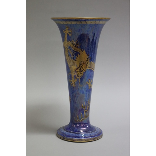 Wedgwood dragon lustre conical vase,