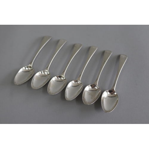 Set of six Georgian sterling silver