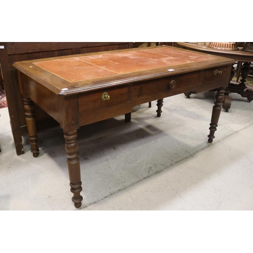 Antique French black walnut three drawer