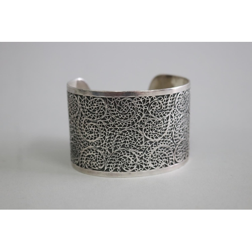 Handcrafted sterling silver cuff,