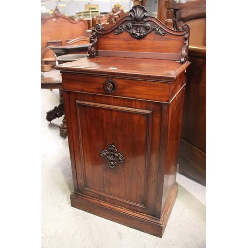 Antique French mahogany pedestal cupboard,