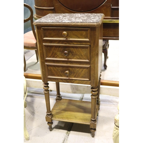 Antique French marble topped nightstand  3ad90d
