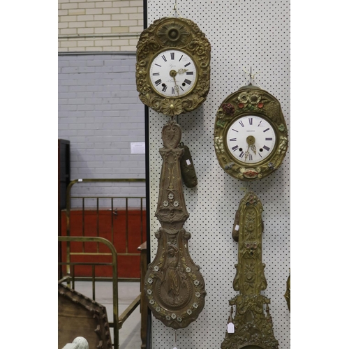 Antique French comtoise clock movement  3ad927