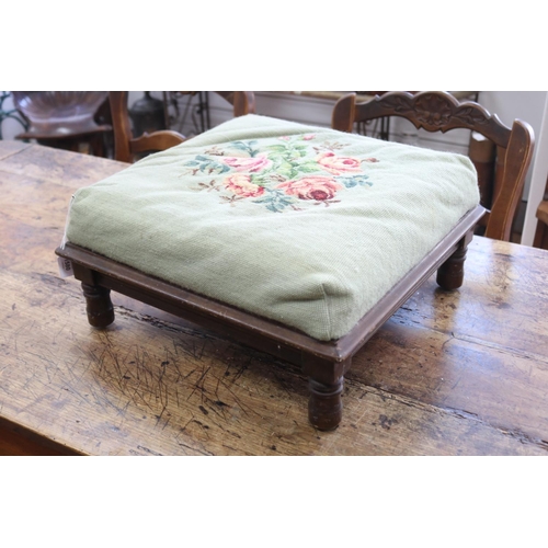 Square upholstered foot stool,