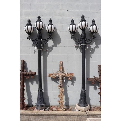 Pair of aluminium street lights,