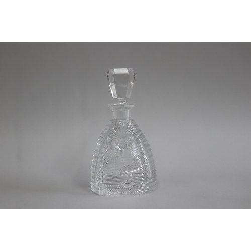 Crystal decanter, approx 22cm H x 13cm