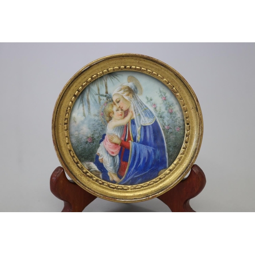 Antique French portrait miniature