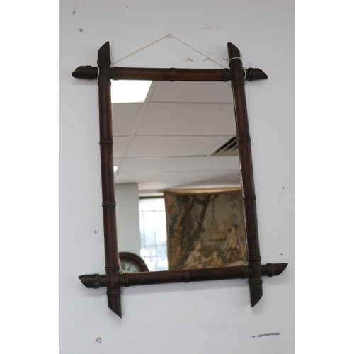 Antique French faux bamboo mirror  3ad995