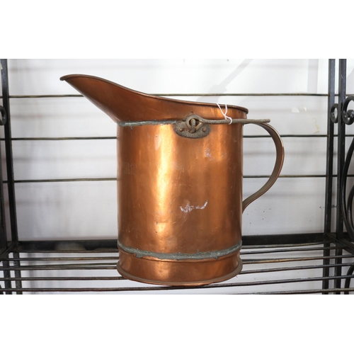 Antique French copper pouring bucket,