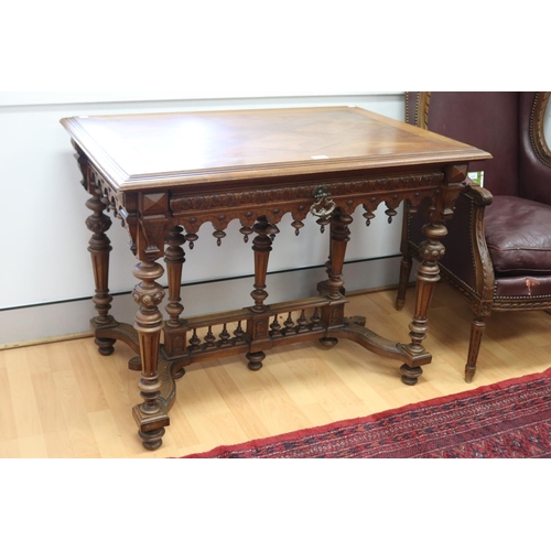 Antique French walnut Renaissance revival