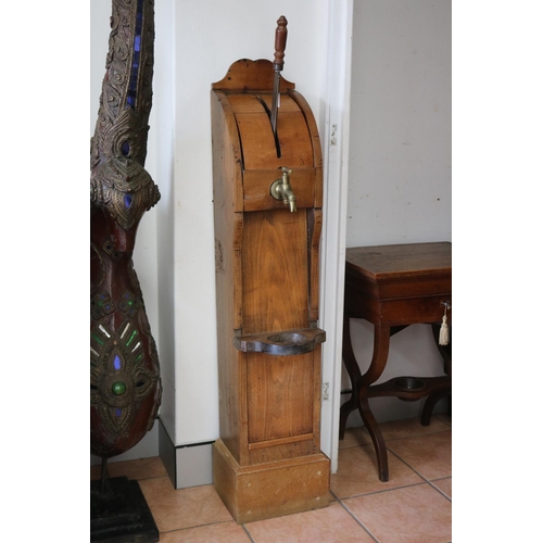Antique French cherrywood beer pump,