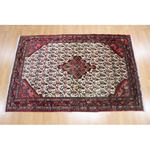 Persian style wool carpet, approx 214cm