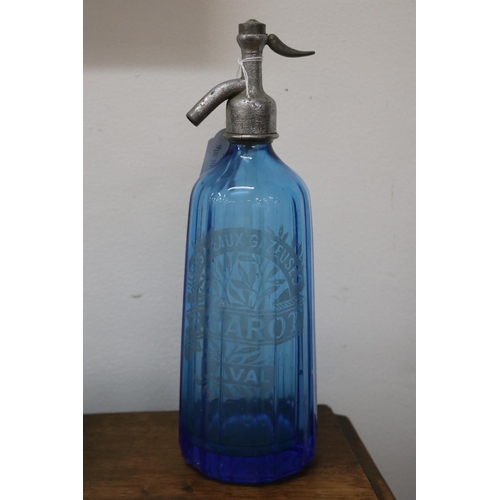 Vintage French blue glass soda 3ad9be