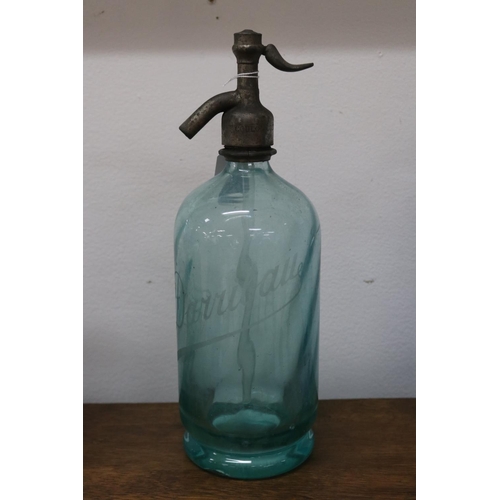 Vintage French aqua glass soda