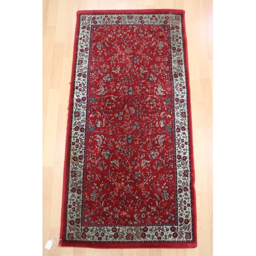 Persian style wool carpet, approx 140cm
