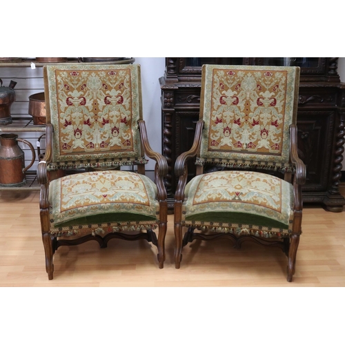 Pair of antique French high back 3ada27