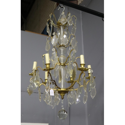 Vintage French six light chandelier 3ada3f