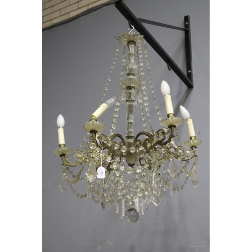 Vintage French six light chandelier,