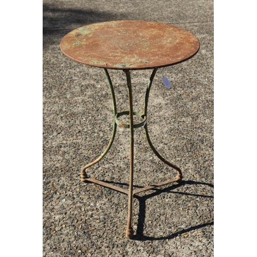 Antique French iron garden table,