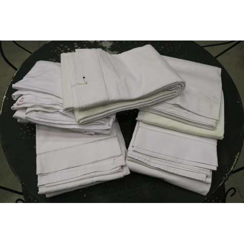 Assortment of antique French sheets,