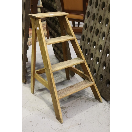 French wooden Stepladder, approx