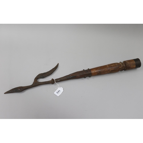 Unusual hand wrought iron harpoon 3adabb