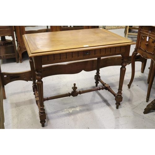 Antique French walnut desk, approx