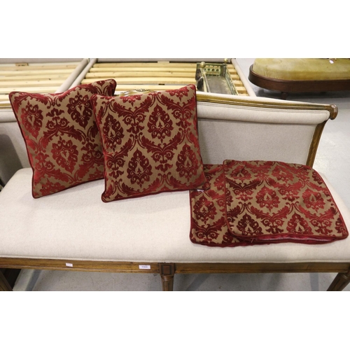 Laura Ashley burgundy square cushions 3adaeb